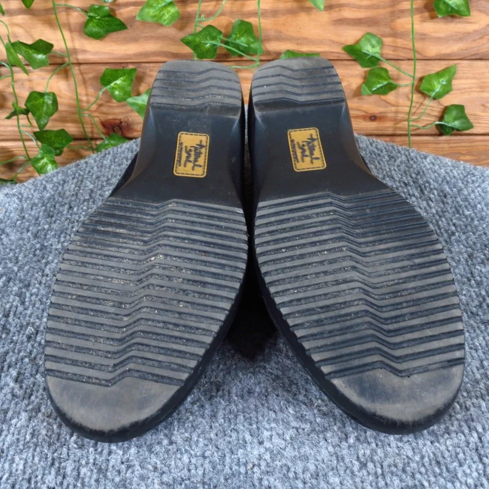 Natural Soul by Naturalizer Luxe Womens Comfort Shoes Sz‎ 9 Black Suede Zipper
